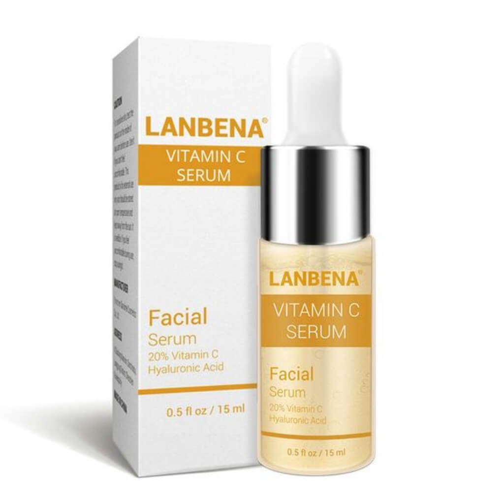 LANBENA Serum Set (4 pcs) - Blueberry, 24k Gold Six Peptides, Vitamin C + Hyaluronic Acid - Comfort Beauty