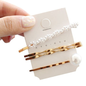 Pearls + Gold Hair Pins - Comfort Beauty